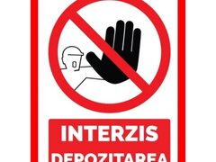 Placuta interzis depozitarea